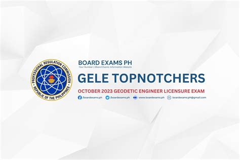 TOPNOTCHERS: October 2023 Geodetic Engineer Licensure .